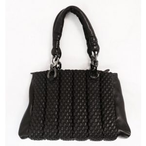 Tissa Fontaneda Europa Bag with Horn Chain Handle in Black B44