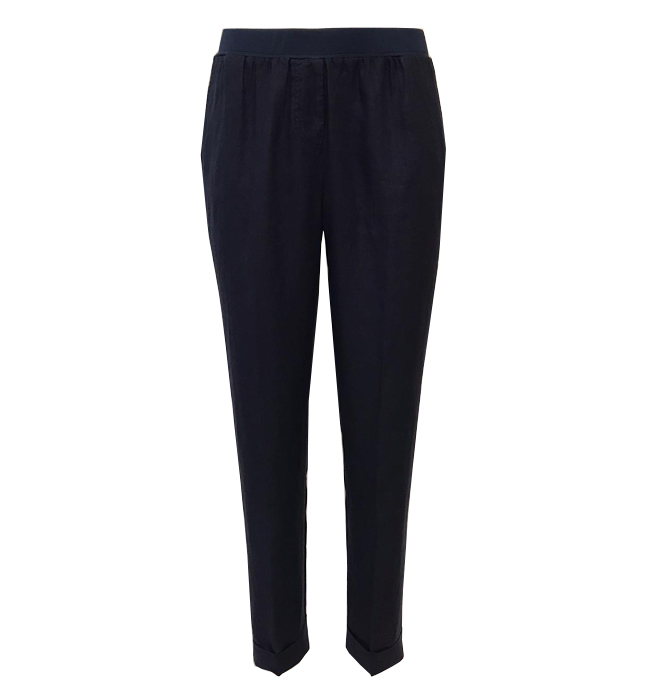 Rosso35 Linen Trousers in Navy N861P/752/01