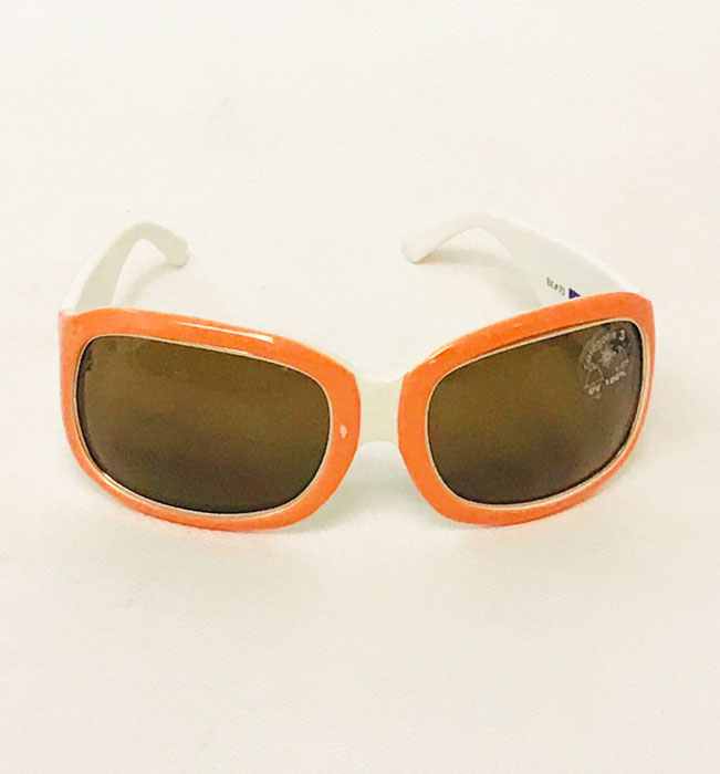 Eyes Kishimoto Big Retro Sunglasses in Orange & White