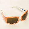 Eyes Kishimoto Big Retro Sunglasses in Orange & White EK F3